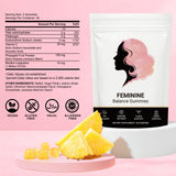 Shytrouy Feminine Balance Gummies close-up of pineapple gummies