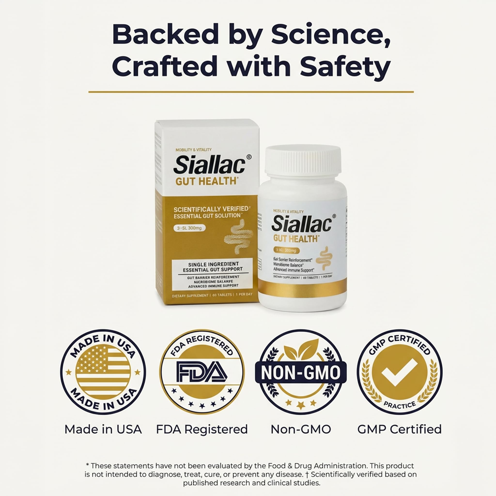 SIALLAC Prebiotic 3'-Sialyllactose 60g back view