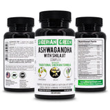 Siberian Green Ashwagandha capsules packaging side view