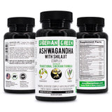 Siberian Green Ashwagandha with Altai Shilajit & Turmeric 60 Capsules front view