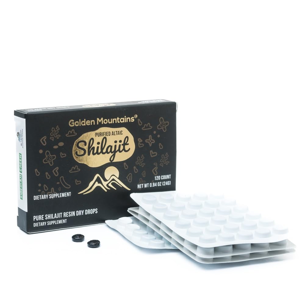 Siberian Green Shilajit Dry Drops packaging front view