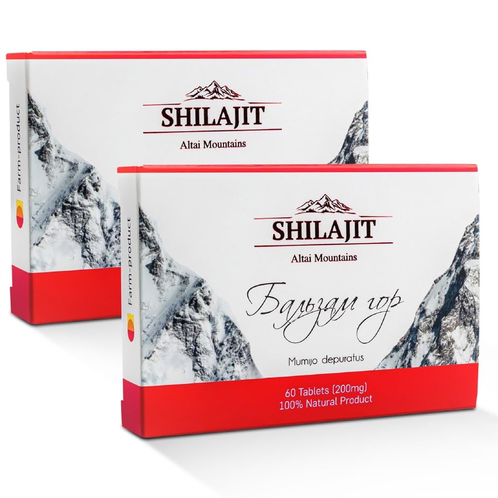 Siberian Green Shilajit Tablets side view showing tablet size