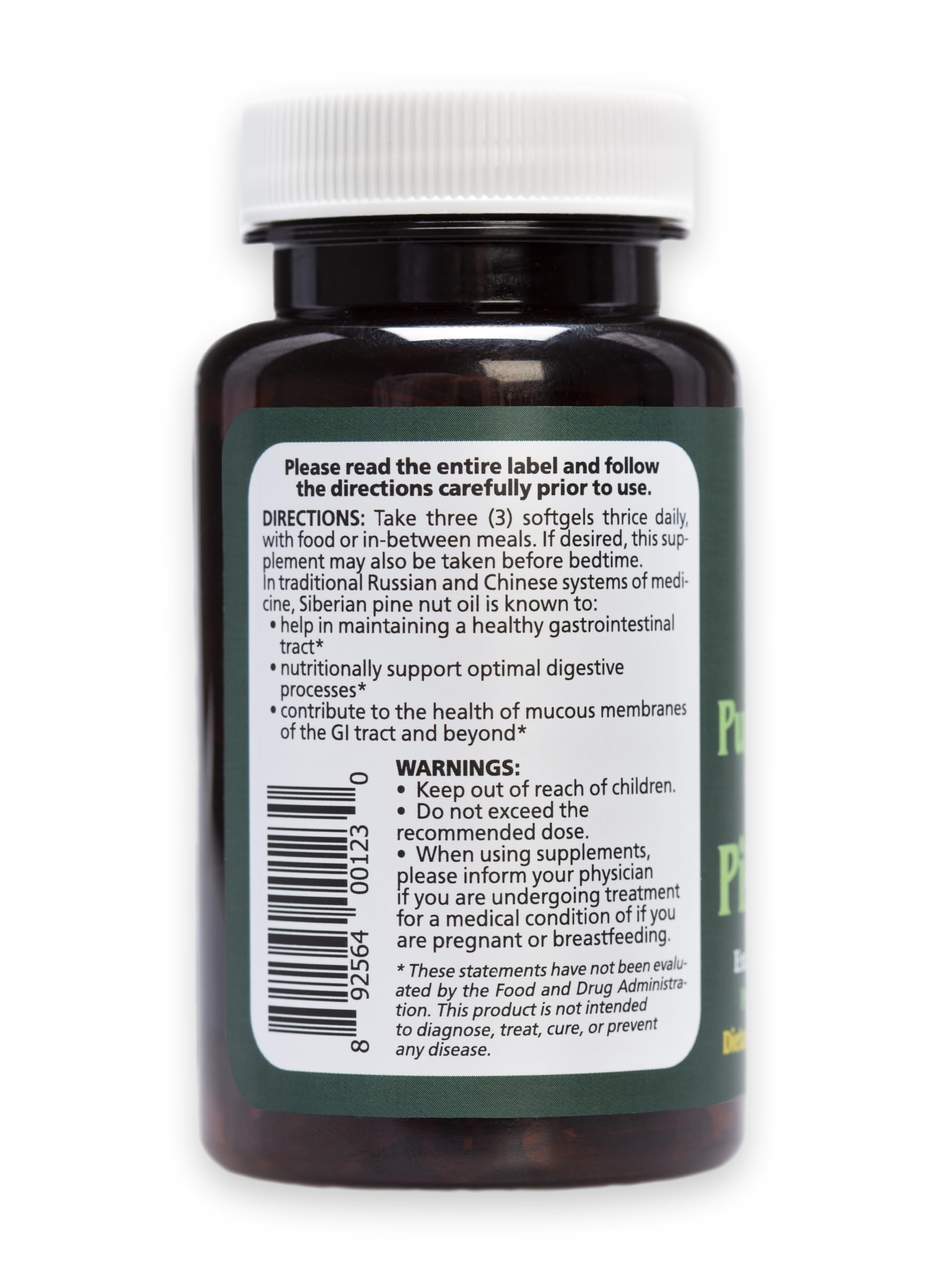 Siberian Tiger Naturals Siberian Pine Nut Oil Softgels packaging