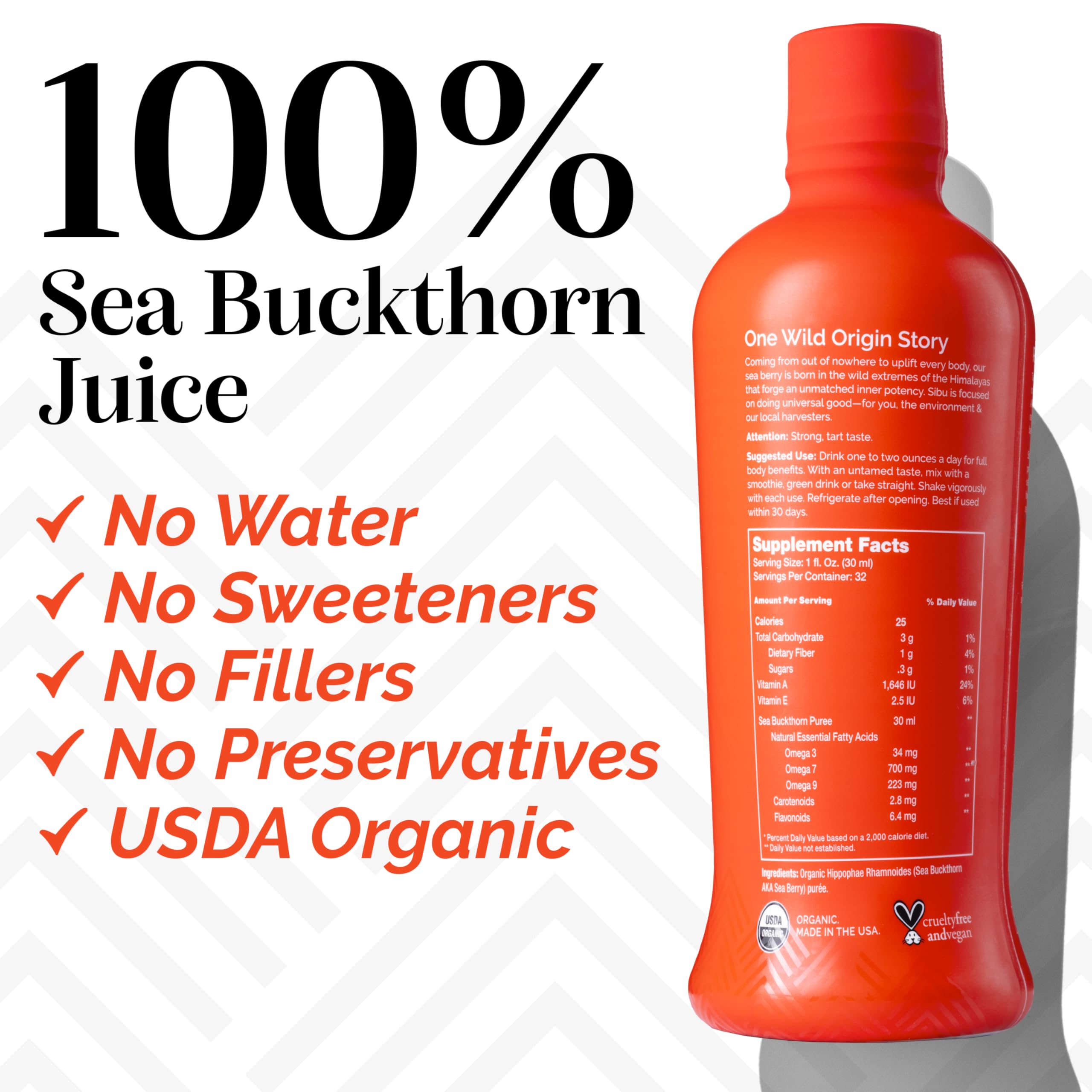 sibu Sea Buckthorn Juice with fresh sea buckthorn berries