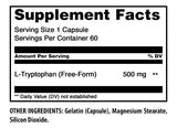 Side view of Amazing Nutrition L-Tryptophan Supplement bottle