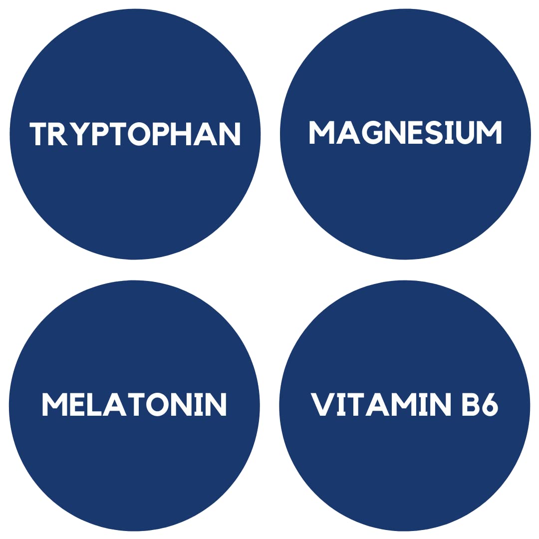 Side view of Ana María Lajusticia Tryptophan, Melatonin, Magnesium & Vitamin B6 tablets