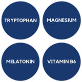 Side view of Ana María Lajusticia Tryptophan, Melatonin, Magnesium & Vitamin B6 tablets