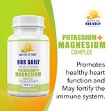 Side view of AND GIVE US TODAY OUR DAILY Magnesium + Potassium Capsules