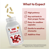 Side view of ANDREW LESSMAN Iron Supplement bottle