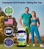 Side view of aSquared Nutrition CoQ10 400mg bottle