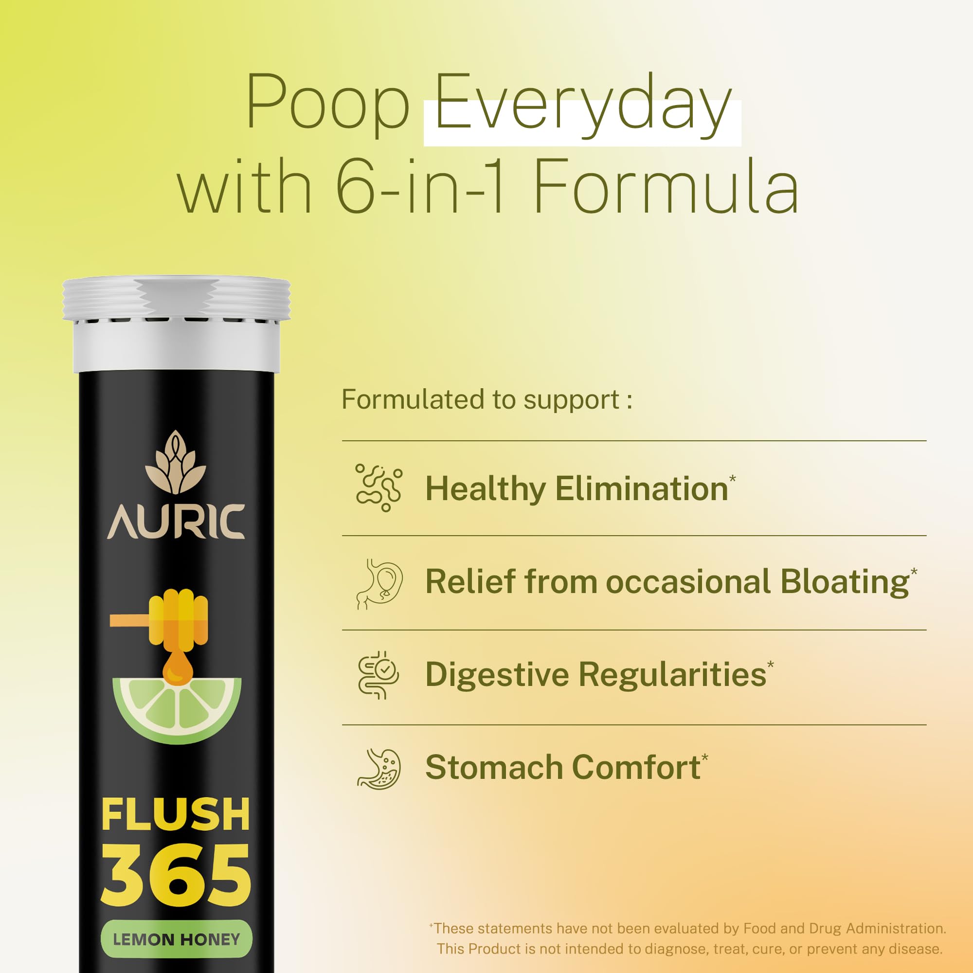 Side view of Auric Multi-Enzymes tablet with ingredients list
