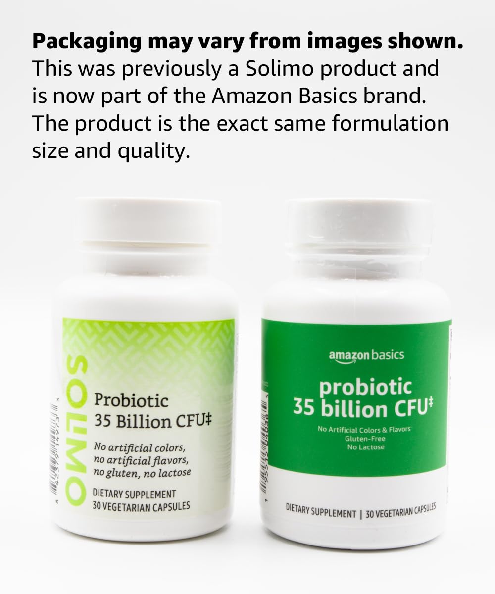 Side view of Basics Probiotic Capsules bottle