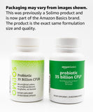 Side view of Basics Probiotic Capsules bottle