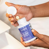 Side view of BrainMD Put Me to Sleep Naturally chewable tablets