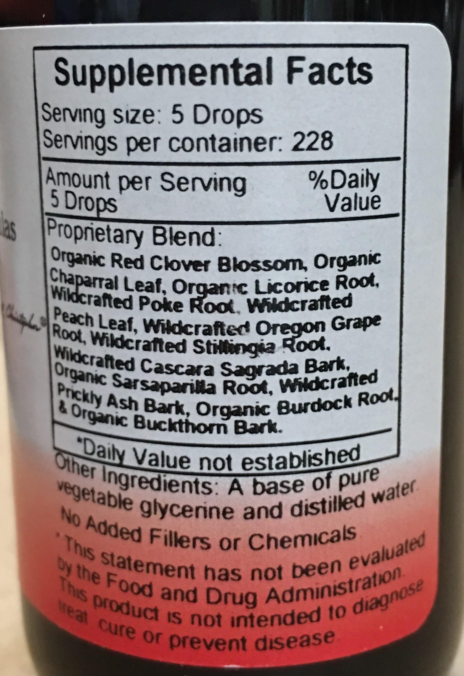 Side view of Christopher's Original Formulas Blood Stream Formula bottle