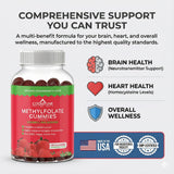 Side view of CogniTune Methylfolate Gummies bottle