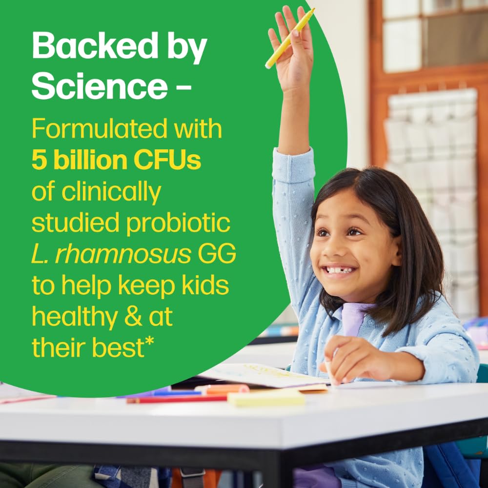 Side view of Culturelle Kids Chewable Probiotic packaging