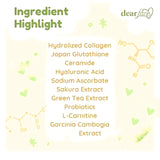 Side view of Dear Face Collagen Supplement packaging