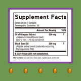 Side view of Doctor's Recipes Oregano Oil Softgels bottle