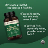 Side view of Dr. Mercola Organic Bone Broth Collagen Tablets bottle