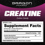 Side view of DRAGON PHARMA Creatine Monohydrate 306g container
