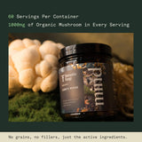 Side view of Fantastic Fungi Lion's Mane Mushroom Capsules bottle