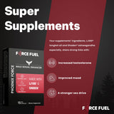 Side view of FORCE FUEL Male Performance Supplement bottle