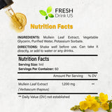 Side view of FRESHDRINKUS Mullein Extract Liquid 1200mg bottle