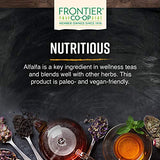 Side view of Frontier Co-op Organic Alfalfa Leaf 454g package