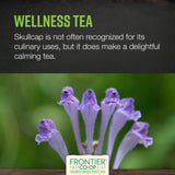 Side view of Frontier Co-op Organic Skullcap Leaf package