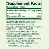 Side view of Generic Magnesium Supplement bottle showing ingredients