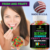 Side view of Healthergize Hemp Gummies bottle