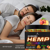 Side view of Healthergize Peach Hemp Gummies package, sealed for freshness