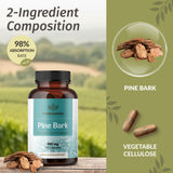 Side view of HERBAMAMA Pine Bark Extract Capsules bottle