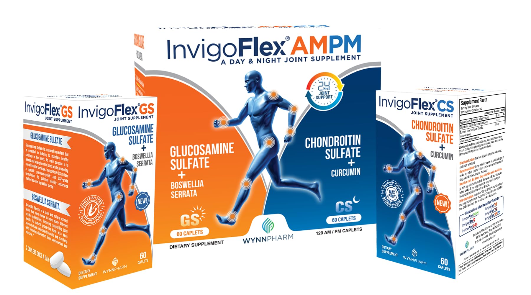 Side view of INVIGOFLEX AM/PM Chondroitin bottle