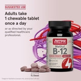 Side view of Jarrow Formulas Methyl B-12 5000mcg tablet