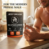 Side view of KUZEOLON Beef Organ Blend Supplement bottle