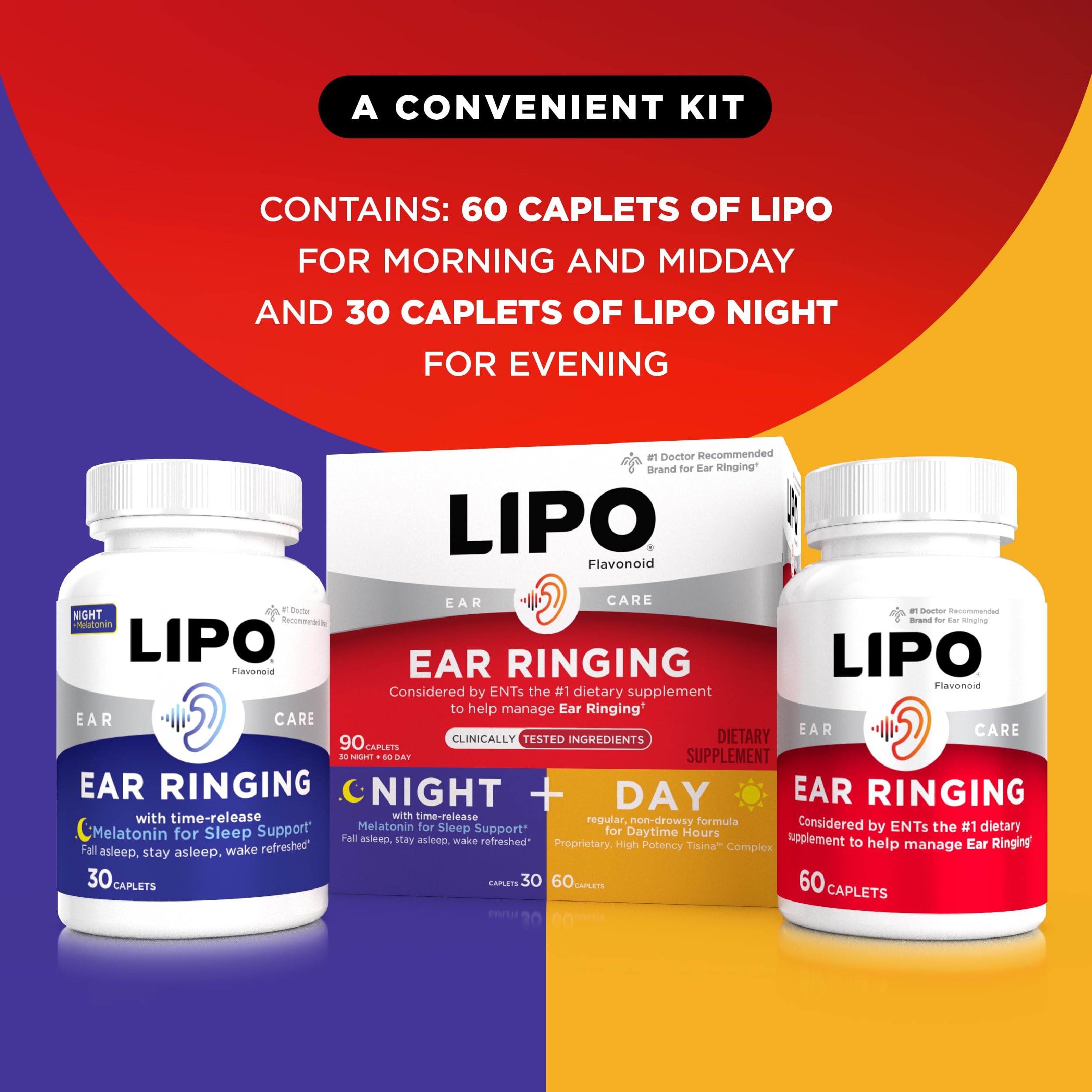 Side view of Lipo-Flavonoid Day & Night Combo Kit