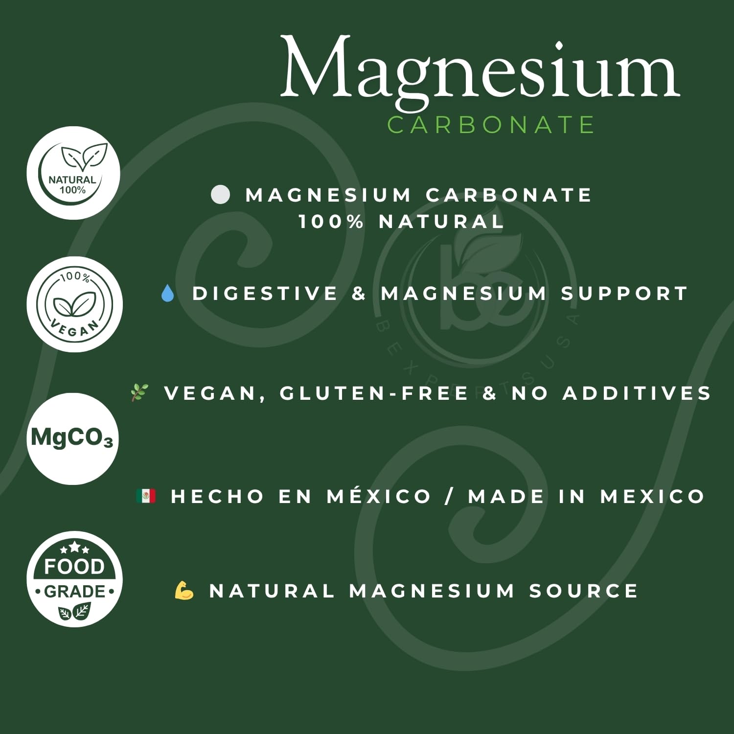 Side view of Magnesium Carbonate Cubes packaging