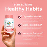 Side view of MARYRUTH'S Organic Probiotic Gummies bottle