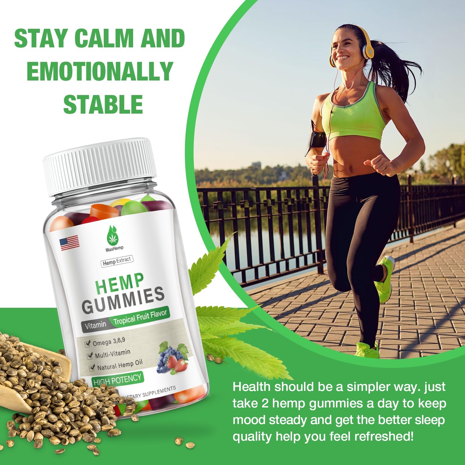 Side view of MaxHemp Hemp Gummies packaging