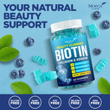 Side view of MOREX VITAMINS Biotin Gummies bottle