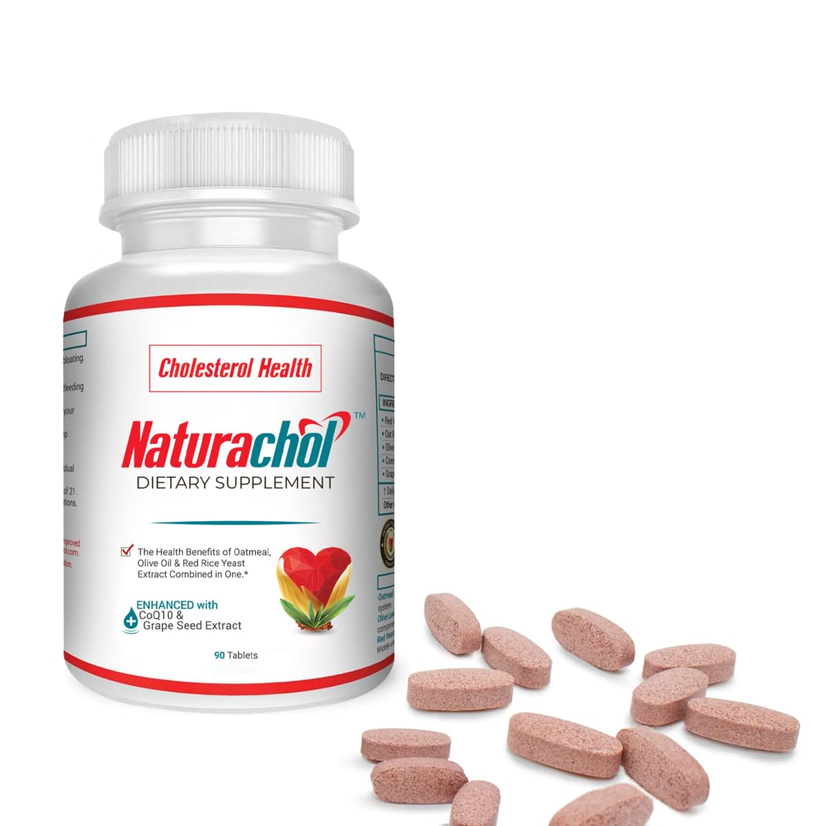 Side view of Naturachol Advanced Cholesterol Support Formula bottle