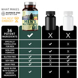 Side view of Number One Nutrition Men's Multivitamin showing capsule size