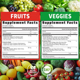 Side view of Number One Nutrition Super Fruits and Veggies capsules