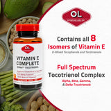 Side view of Olympian Labs Vitamin E softgels bottle