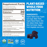 Side view of OM MUSHROOM SUPERFOOD daily wellness Gummies packaging