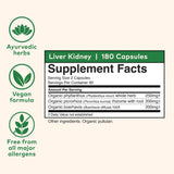 Side view of ORGANIC INDIA Liver Extracts showing ingredient list