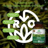 Side view of ORGANIC INDIA Neem Capsules bottle