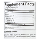 Side view of ORGANIC INDIA Whole Husk Psyllium 12 Oz showing label details